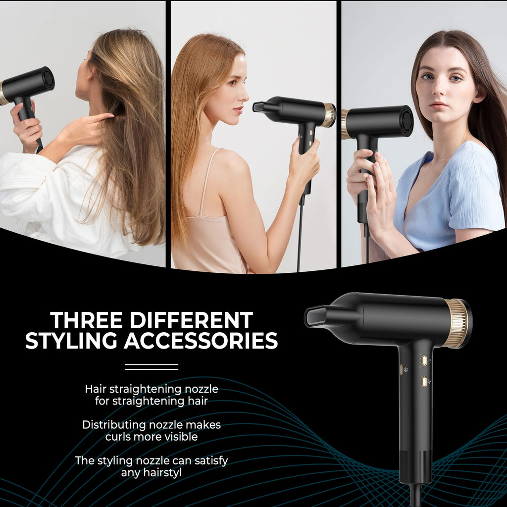 Velisea™ Pro Secador de Cabelo 110000 RPM com Motor Sem Escova